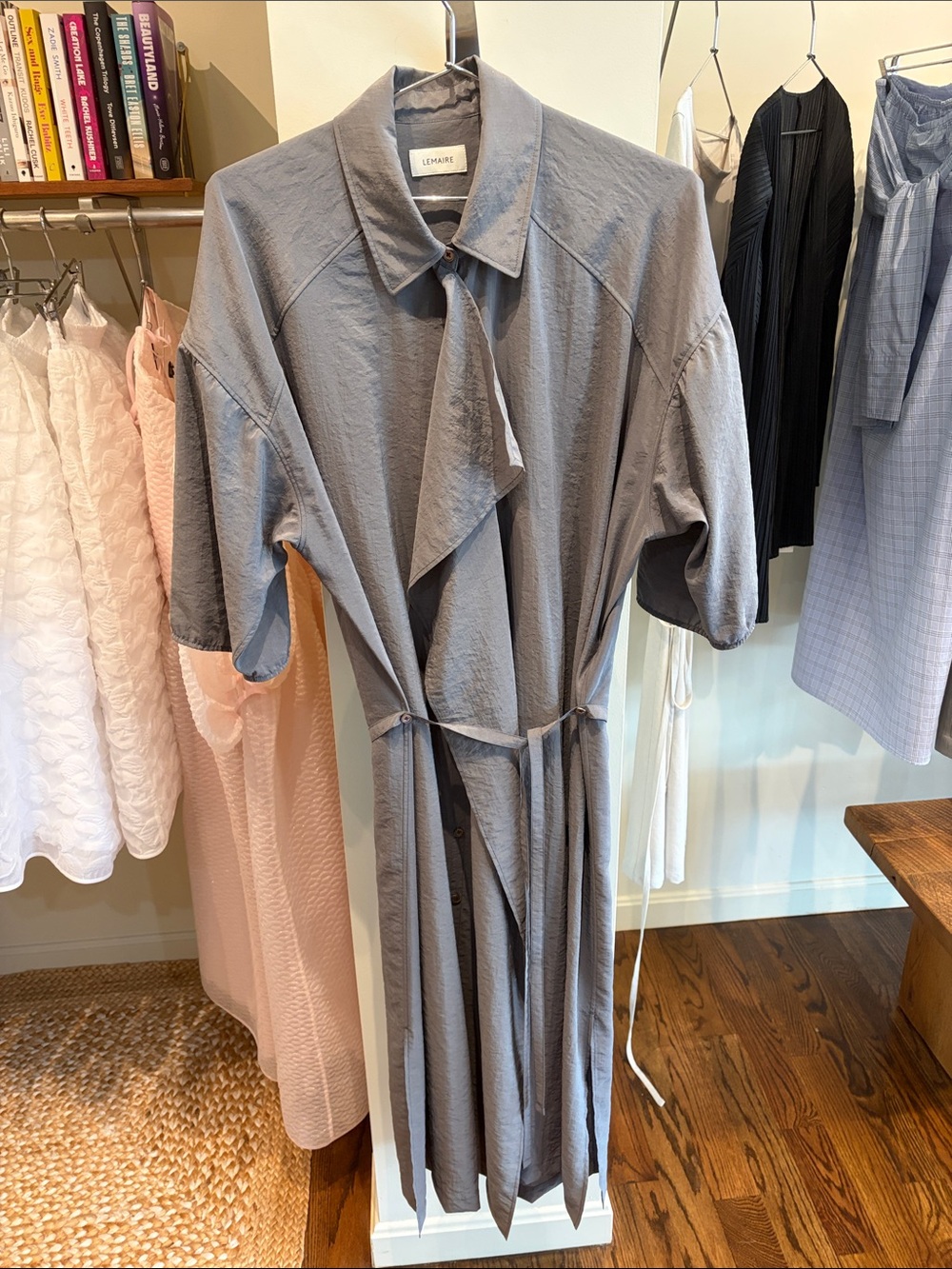 Lemaire Asymmetrical Shirt Dress in Dry Silk